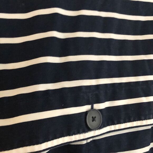 GAP Navy and white double breasted, striped nautical jacket, pea coat size M - Picture 6 of 7